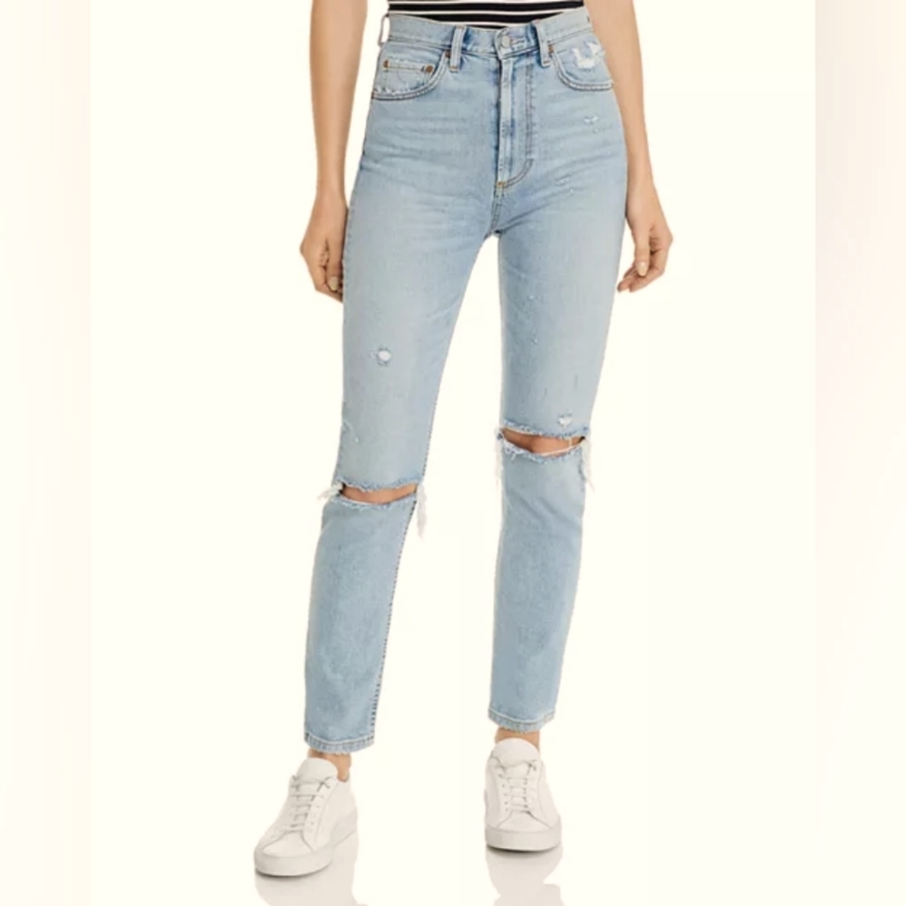 Boyish The Zachary High Rise Skinny Jeans in Blue Angel Size 27